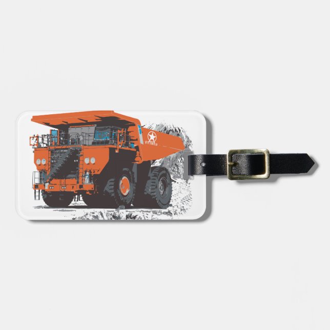 The #1 Hugely Giant Truck Luggage Tag (Front Horizontal)