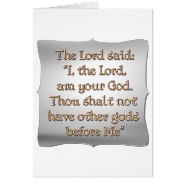 The 1st Commandment (Front)