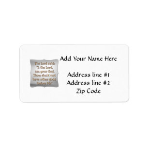 The 1st Commandment Label