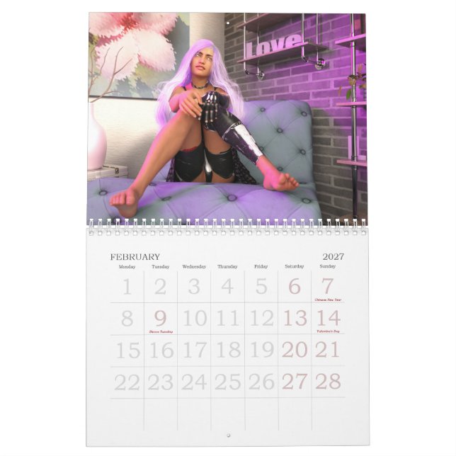 The 2021 Mythography Calendar (Feb 2027)