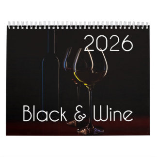 The 2026 Wine Wall Calendar - Black & Wine