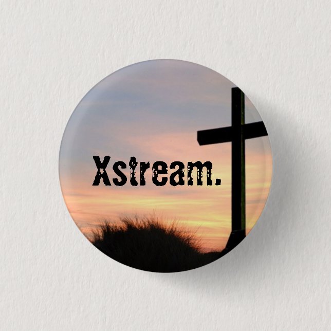 The%20Cross, Xstream. - Customised 3 Cm Round Badge (Front)