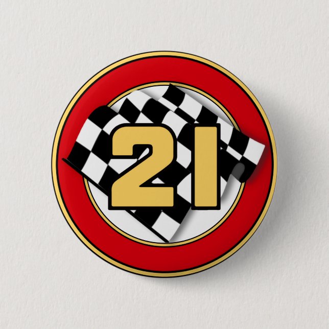 The 21 Car 6 Cm Round Badge (Front)