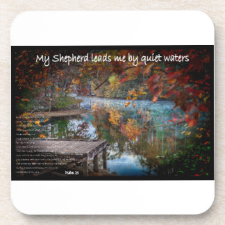 The 23rd Psalm in a tapestry Coaster