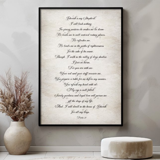 The 23rd Psalm The Lord is My Shepherd Poster (Creator Uploaded)