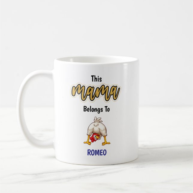 The 2 Kid Mummy Clucker Chicken Mama Mug (Left)