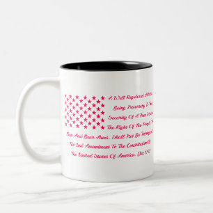 The 2nd Amendment US Flag #USAPatriotGraphics © Two-Tone Coffee Mug