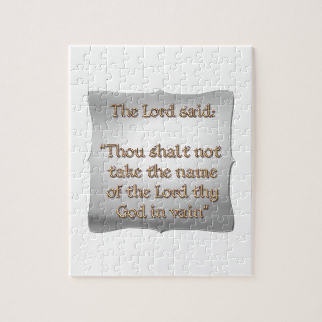 The 2nd Commandment Jigsaw Puzzle (Vertical)