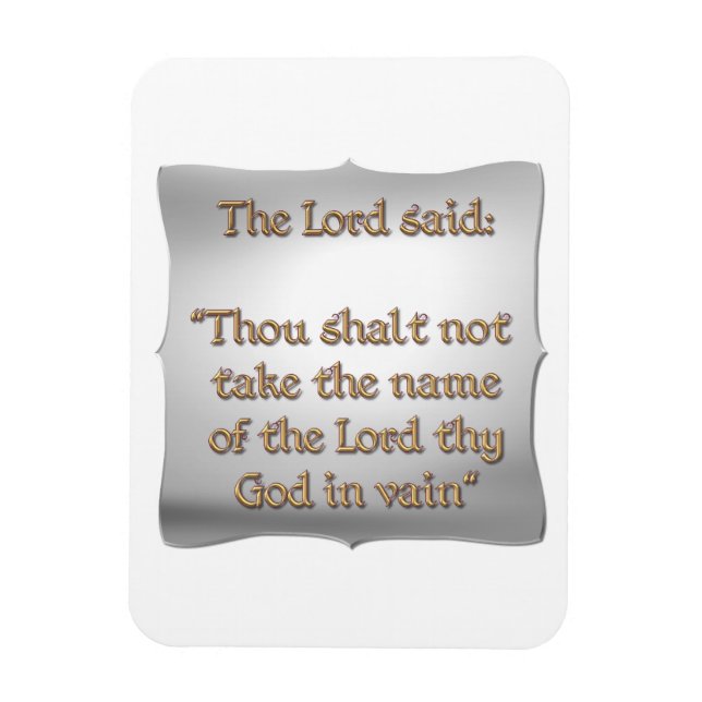 The 2nd Commandment Magnet (Vertical)
