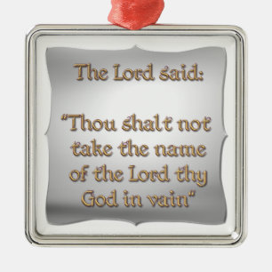The 2nd Commandment Metal Tree Decoration