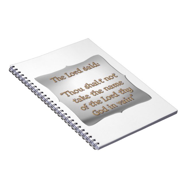 The 2nd Commandment Notebook (Right Side)