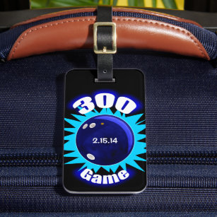 The 300 Perfect Game Bowling Ball Bag Luggage Tag