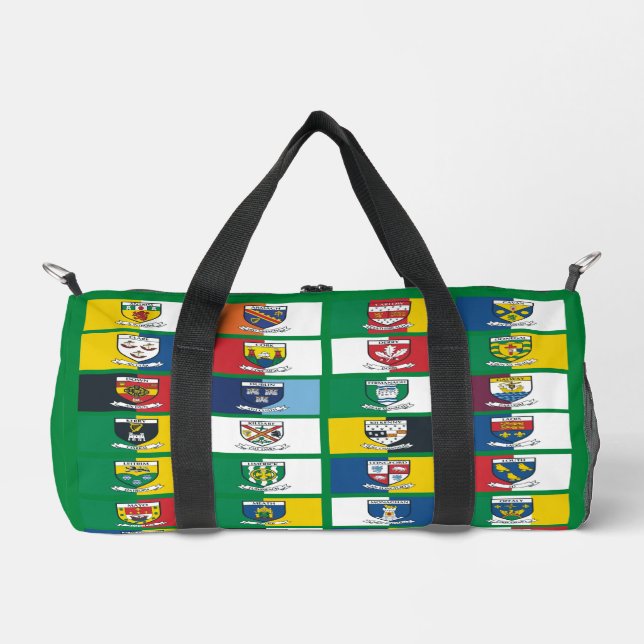 The 32 County Crests & Colors of Ireland Duffle Bag (Front)