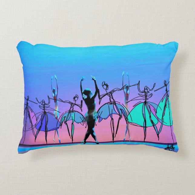 "The 3 Graces" Ballet Themed Pillow (Front)