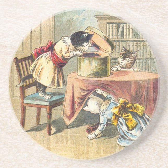 The 3 Little Kittens: Searching for the Mittens Coaster (Front)