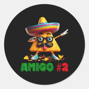 The 3 Three Amigos Cinco De Mayo Amigo #2 Group Ma Classic Round Sticker