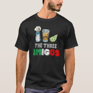 The 3 Three Amigos Salt Tequila & Lime  Cinco De M T-Shirt