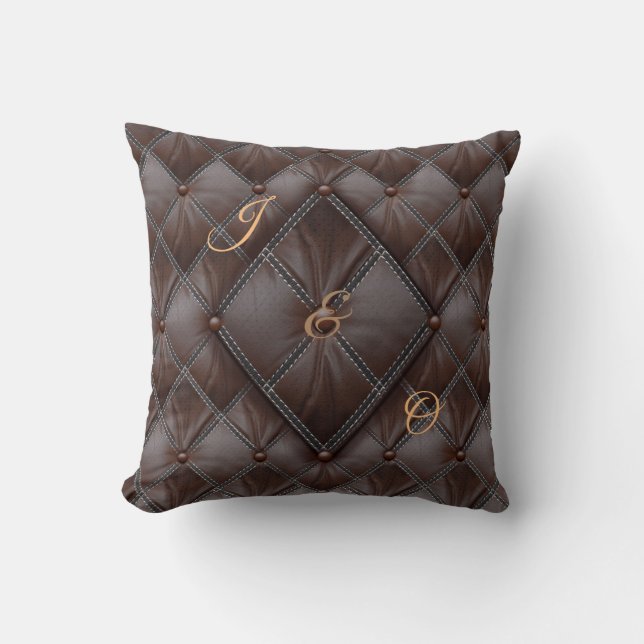The 3D Leather Academia Decor Cushion (Front)