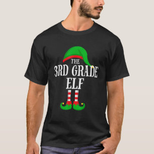 The 3rd Grade Elf Family Group Matching Christmas  T-Shirt