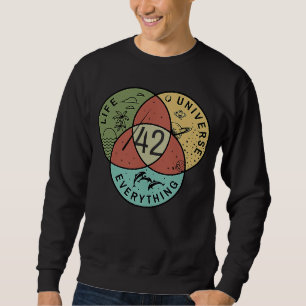 The 42 Answers to Life The Universe and Everything Sweatshirt