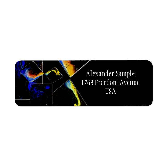 The 47th Problem of Euclid (Cosmic) Return Address Label (Front)