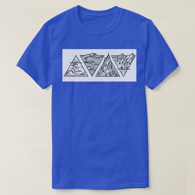 The 4 elements air water fire earth T-Shirt (Design Front)