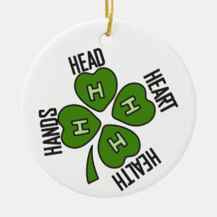 The 4 H's Ceramic Ornament