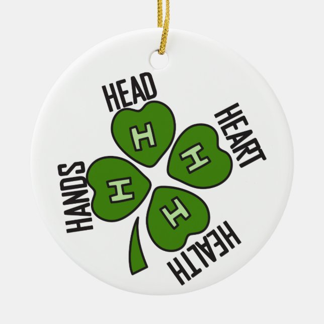 The 4 H's Ceramic Ornament (Front)