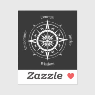 The 4 Stoic Virtues Compass