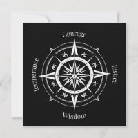 The 4 Stoic Virtues Compass