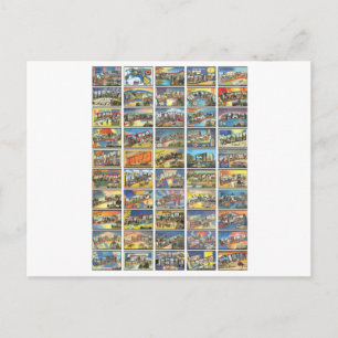 The 50 States Of America Postcard