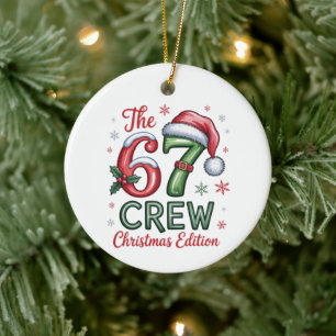 The 76 Crew Christmas Edition Family Holiday Xmas  Ceramic Ornament