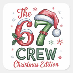 The 76 Crew Christmas Edition Family Holiday Xmas  Square Sticker