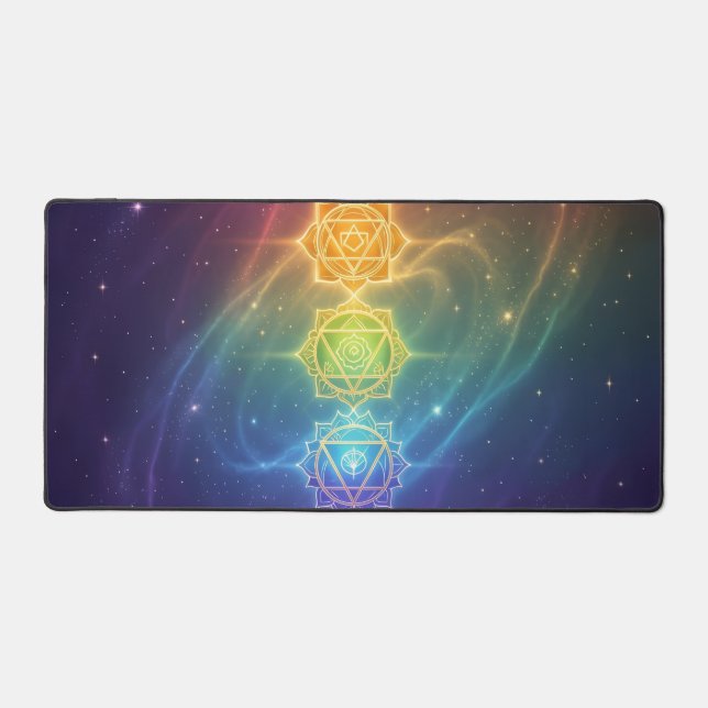 The 7 Chakras'11 Desk Mat (Front)