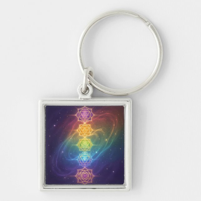 The 7 Chakras'11 Key Ring (Front)