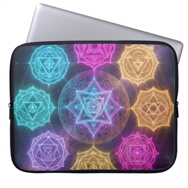The 7 Chakras'6 Laptop Sleeve (Front)