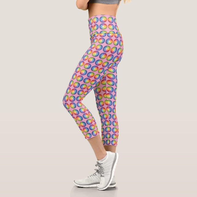 The 7 Chakras'9 Capri Leggings (Left)