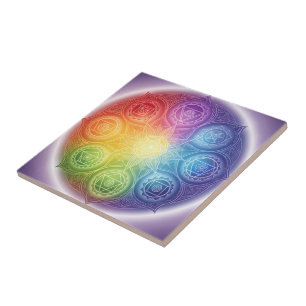 The 7 Chakras'9 Ceramic Tile