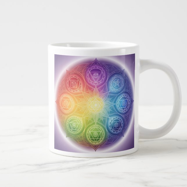 The 7 Chakras'9 Large Coffee Mug (Right)