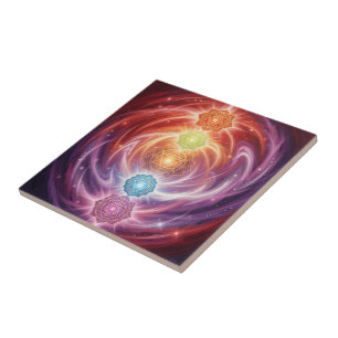 The 7 Chakras´10 Ceramic Tile