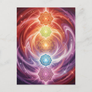 The 7 Chakras´10 Postcard