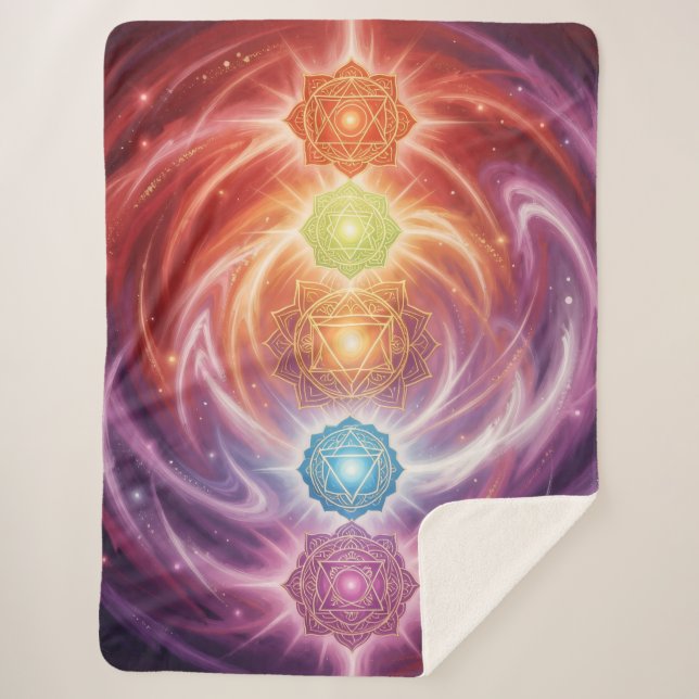 The 7 Chakras´10 Sherpa Blanket (Front)