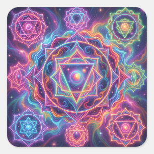 The 7 Chakras´10 Square Sticker