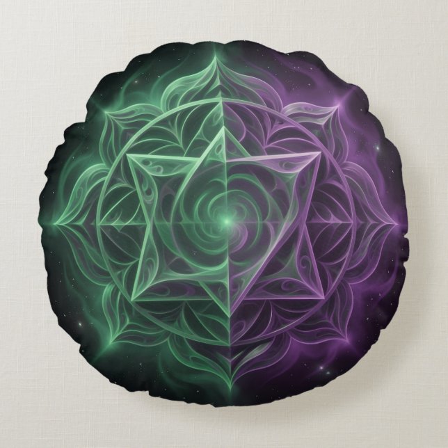The 7 Chakras´1 Round Cushion (Front)