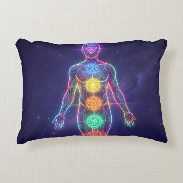 The 7 Chakras´2 Decorative Cushion (Front)