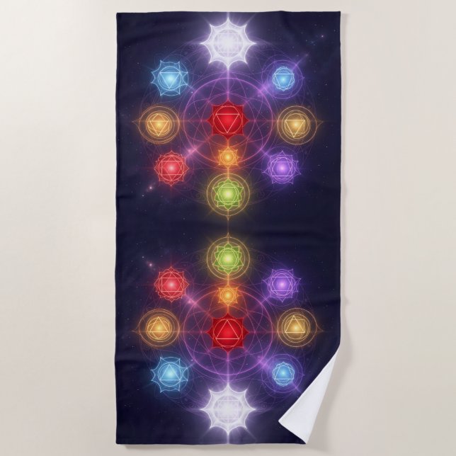 The 7 Chakras´3 Beach Towel (Front)