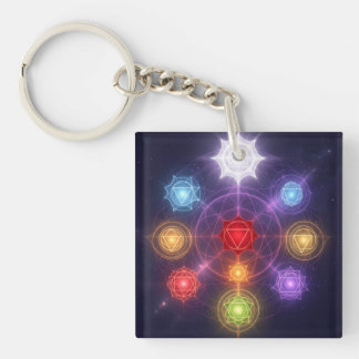 The 7 Chakras´3 Key Ring