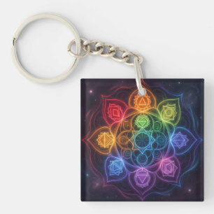The 7 Chakras´3 Key Ring