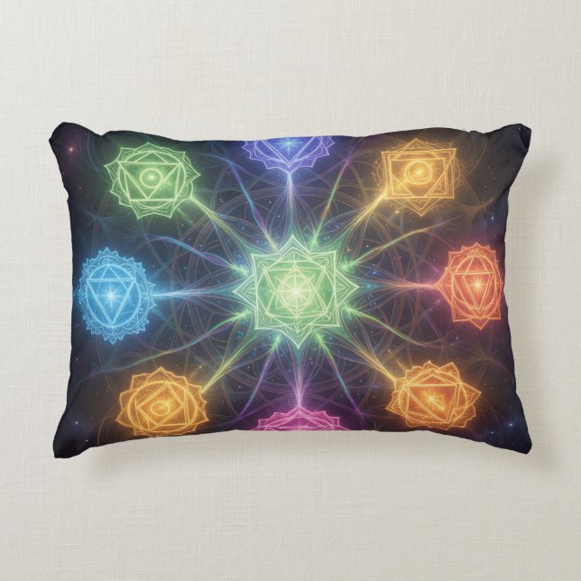 The 7 Chakras´4 Decorative Cushion (Front)