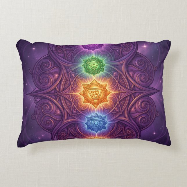 The 7 Chakras´5 Decorative Cushion (Front)